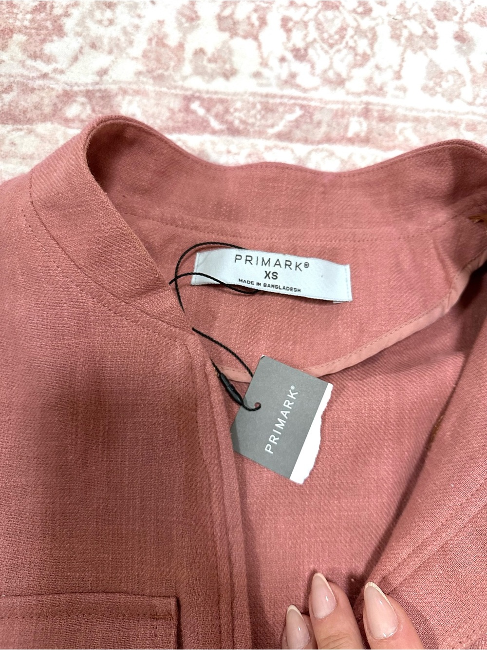 NWT 🪷 PRIMARK Dusty Rose Cropped Cargo Jacket - Picture 4 of 13